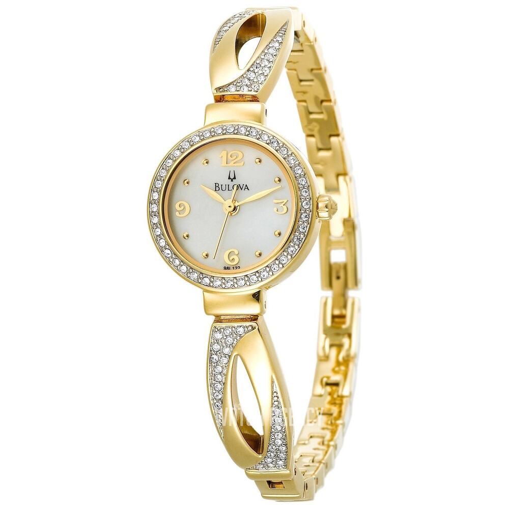 Bulova Crystal Quartz White Mother-of-Pearl Women's Watch